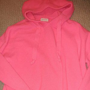 12PM by Mon Ami- long sleeve solid knit hooded sweater with drawstrings S/M